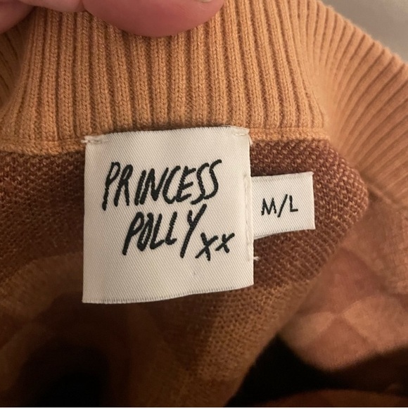 Princess Polly Luci Tan And Brown Checkered Plaid Tank Top Mini Skirt size M/L - Picture 8 of 8